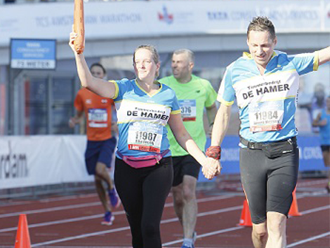 De Hamer is sponsor van Elke en Jeroen